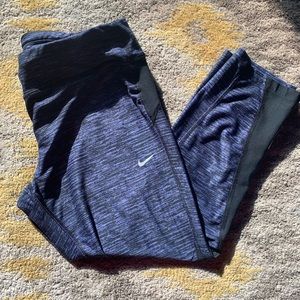 Nike Dri Fit purple and silver legging